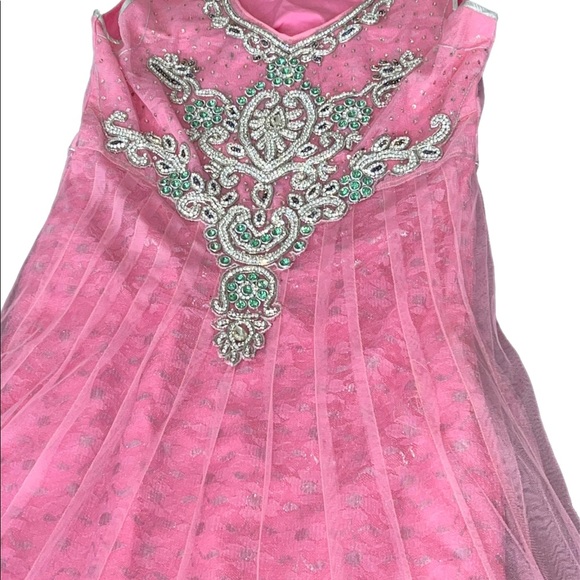 Pakistani Indian Mehndi Style Dress Party Medium  4 Piece Set - Picture 3 of 5